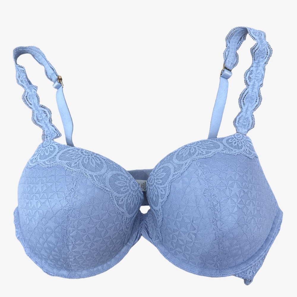 Aerie Light Blue Lace Push Up Bra